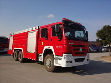 Xe cứu hỏa bọt 6x4 với đấu thầu bọt nước 16000kg cho đội cứu hỏa
