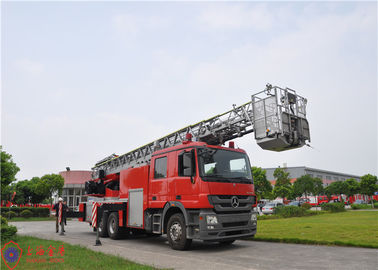 Nhập khẩu Khung gầm Benz 6X4 Xe cứu hỏa Xe tải trên không 32 mét Chiều cao làm việc