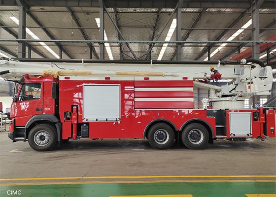 Chiều cao 25M Bọt 4000L và Tháp nước 18550L Xe cứu hỏa 6 × 4 Lái xe
