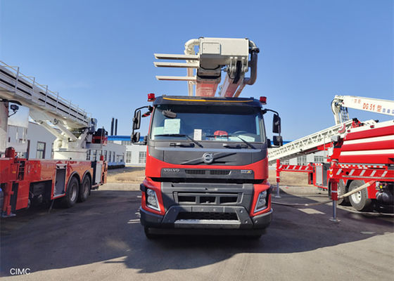 Hai chỗ ngồi 6x4 Drive Volvo Chassis Xe cứu hỏa thang trên không 9230Kg Trọng lượng tịnh